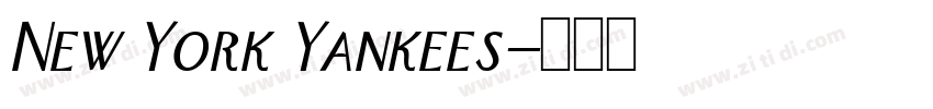 New York Yankees字体转换